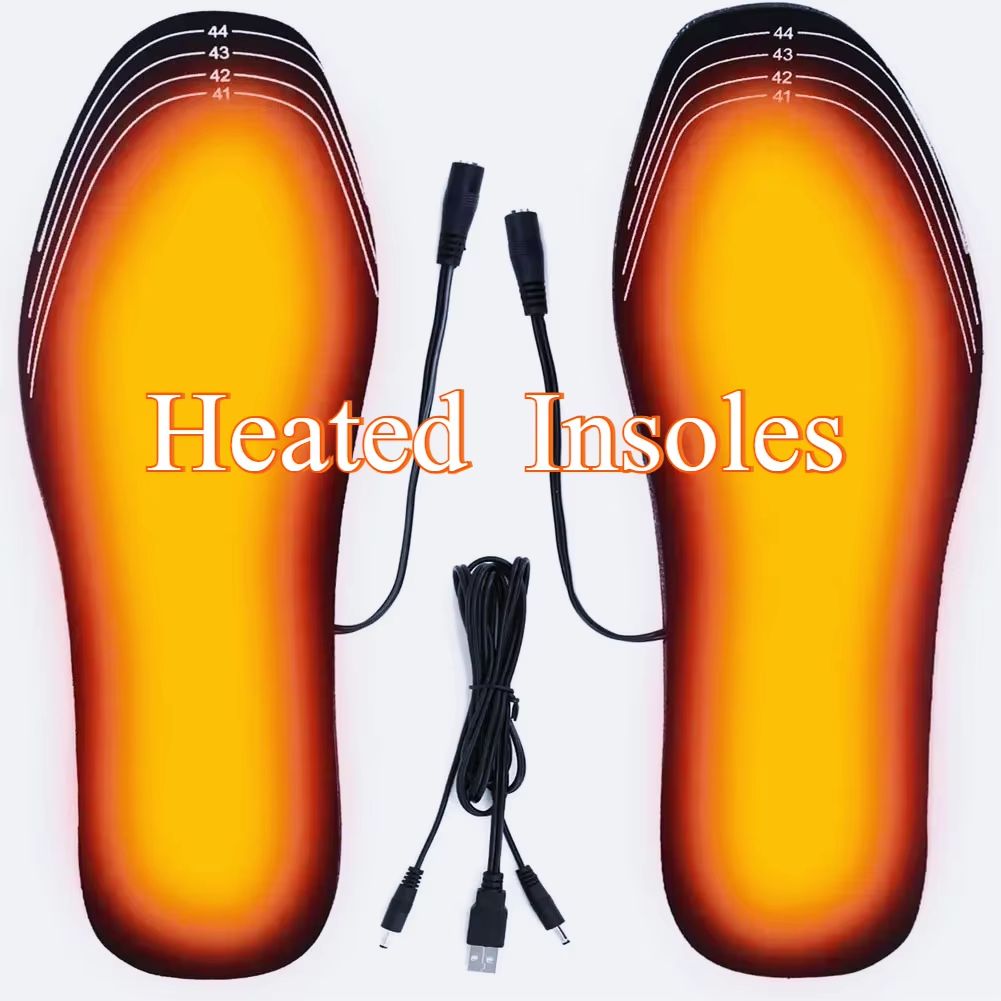 USB Heated Electric Insoles Warm Foot Warming Pads for Winter Outdoor Sports