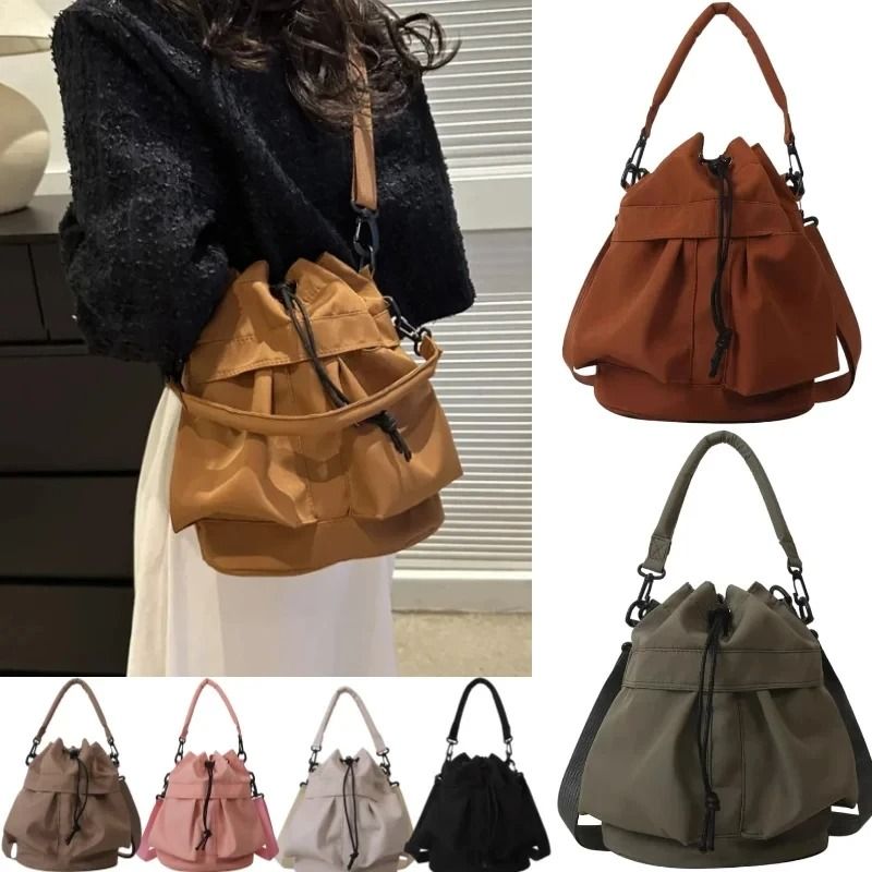 Fashionable Large-Capacity Oxford Crossbody Bucket Bag