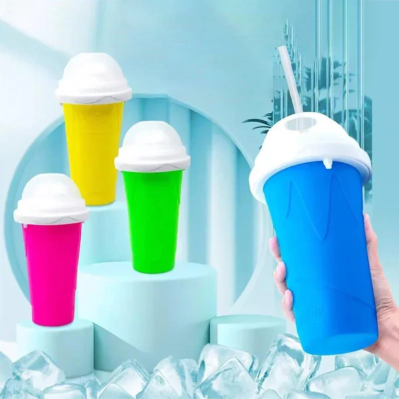 Large Capacity Quick Frozen Slushy Maker Cup Slushy Cup for Homemade Smoothies Juice Ice Cream and Frozen Drinks