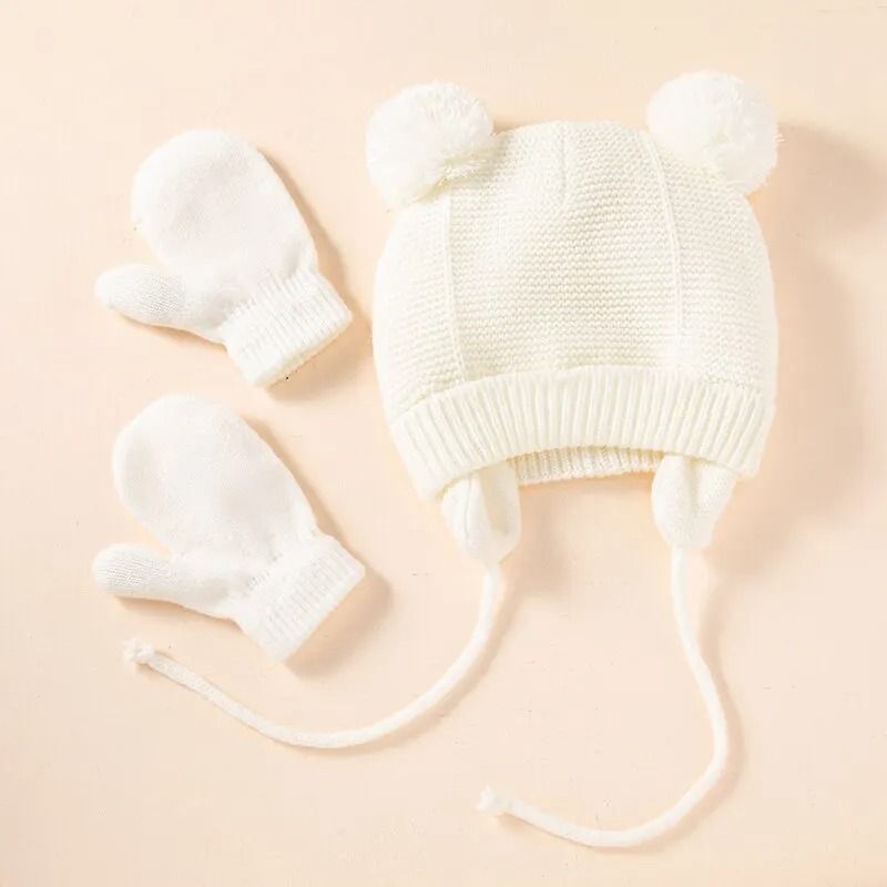 Baby Winter Knit Hat and Gloves Set