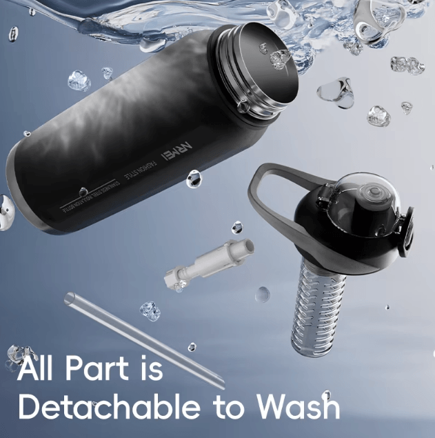 HydroCarry One-Button Thermos Bottle – Large Capacity Stainless Steel Vacuum Flask with Rope