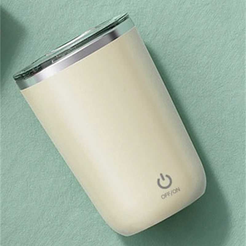 Rechargeable Automatic Coffee Stirring Mug, Lazy Rotating Magnetic Stirring Cup, Stainless Steel Milk Mixing Mug, Electr