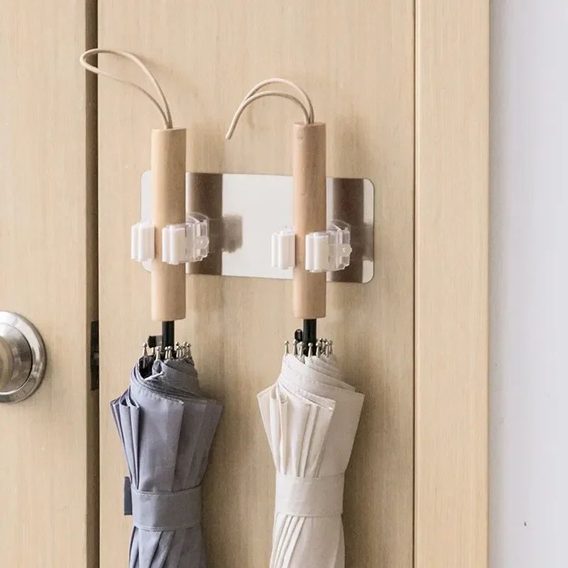 No-Drill Roller Mop & Broom Holder