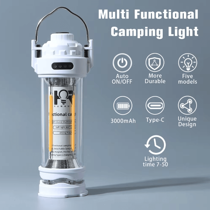 DOTWISE 3000mAh Portable Retro Camping Lantern Outdoor Tent Atmosphere & Waterproof Light