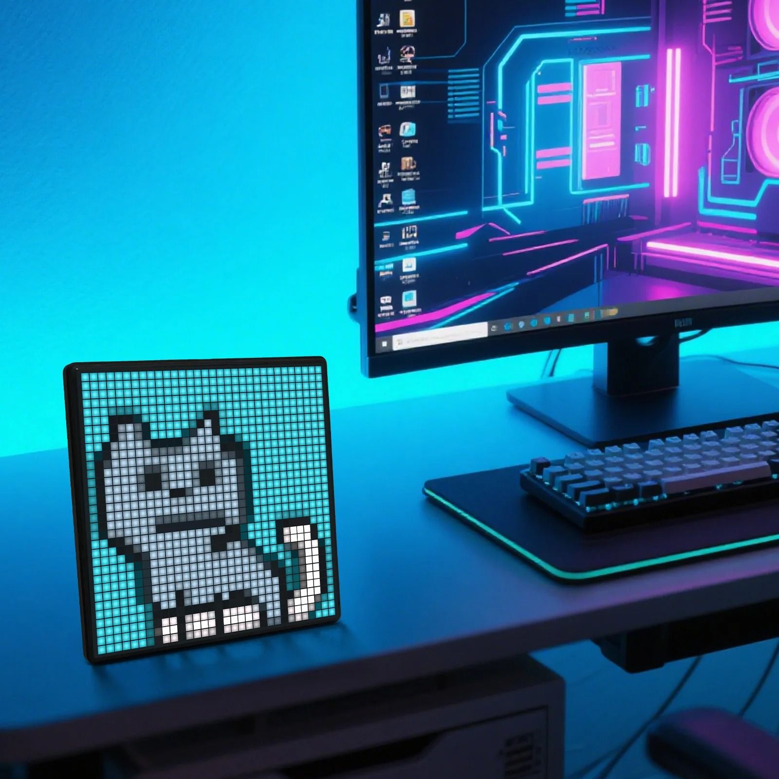 DIY LED Pixel Display RGB Panel Lamp Programmable Pixel Art Digital Screen