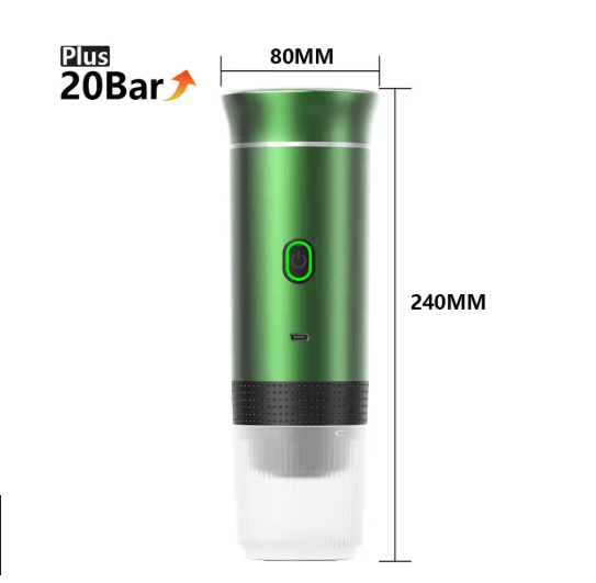 BrewGo 3-in-1 Portable Espresso Machine Wireless Travel Coffee Maker for Car Camping & Home