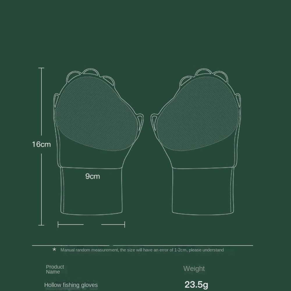 Breathable Anti-UV Touch Screen Ice Silk Fishing Gloves, Palm Hollowed, Highly Elastic Riding Gloves