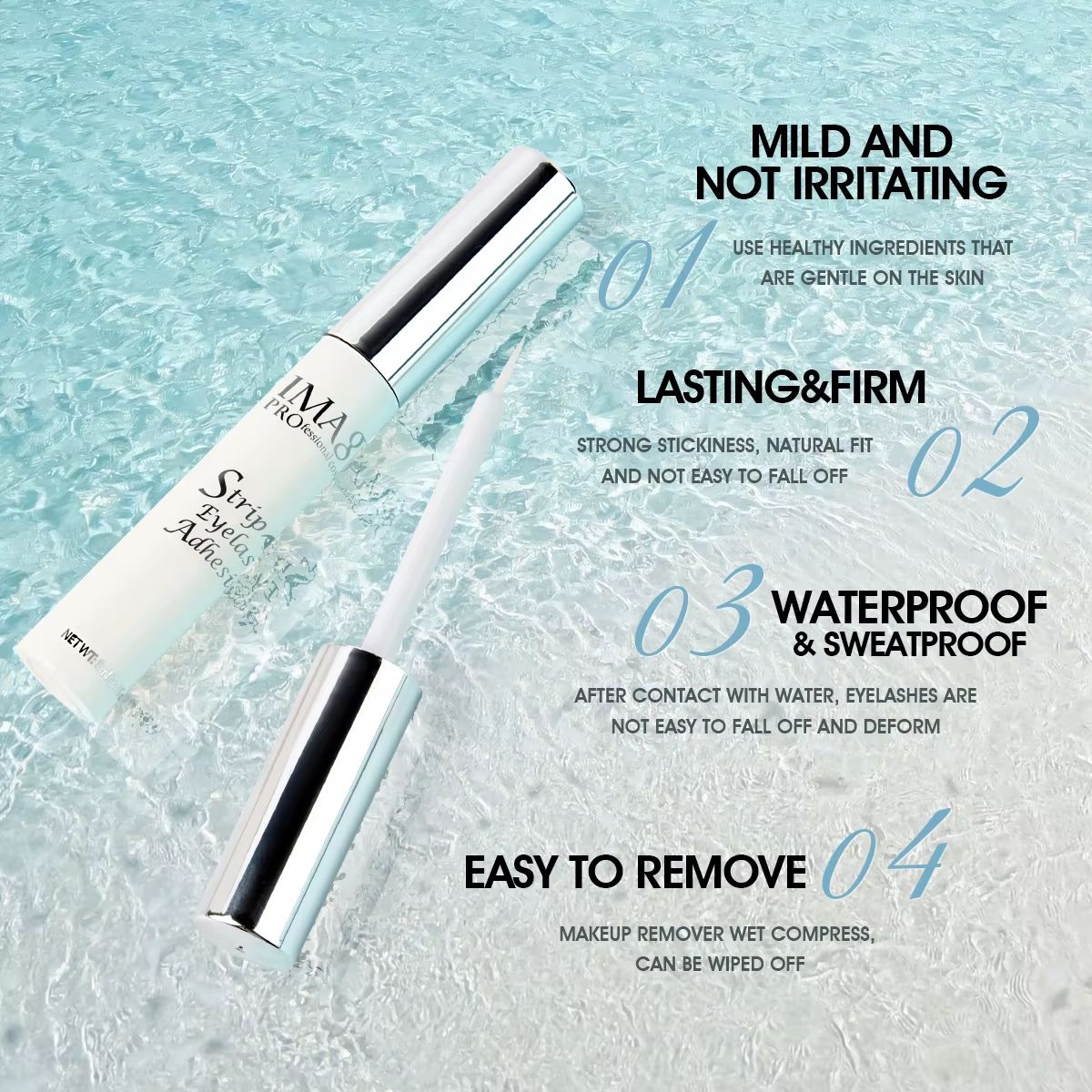 IMAGIC Eyelash Extension Glue – 5ml Fast-Dry, Waterproof, Transparent Adhesive for False Lashes