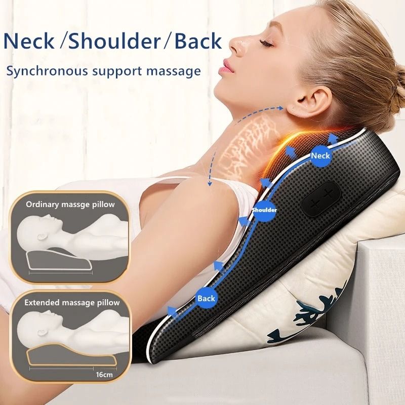 Electric Shiatsu Neck and Back Massager with Heat and Vibration