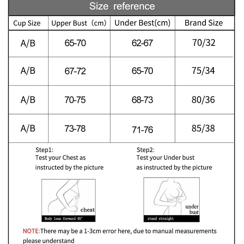 Seamless Wireless Push-Up Bralette for Women - 3/4 Cup Lift (A–B Cups)
