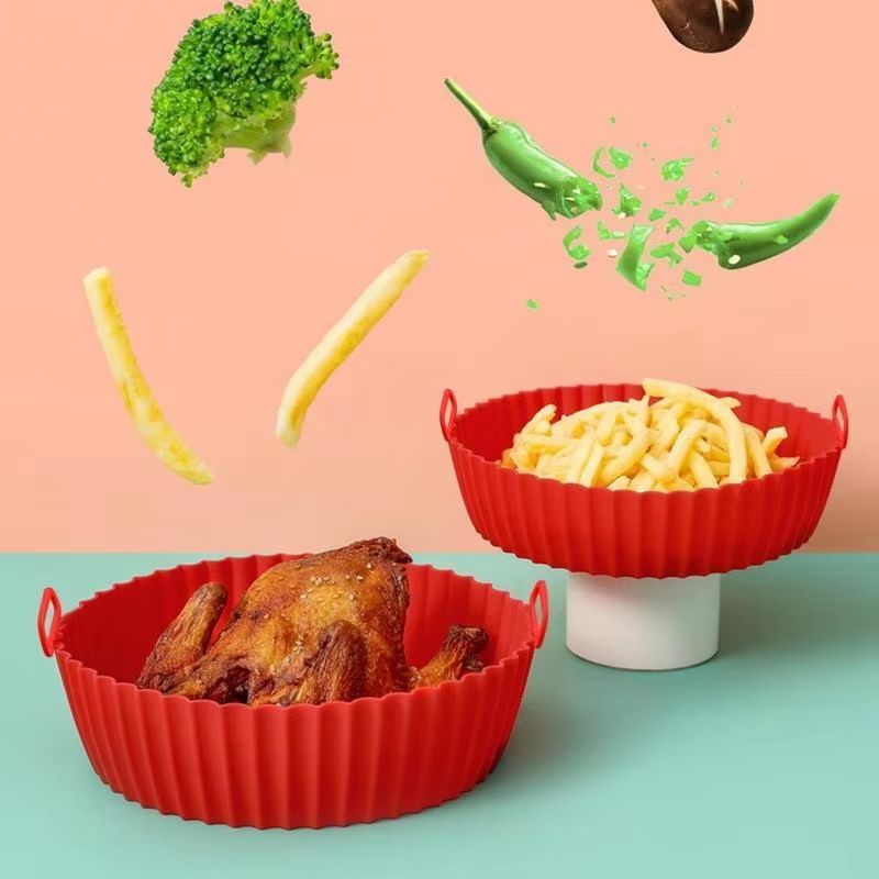 Reusable Silicone Air Fryer Liners Pot – Non Stick Food Safe Air Fryer Basket Protector