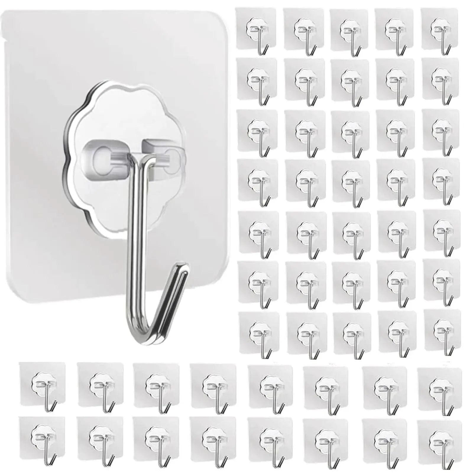 Waterproof Self Adhesive Wall Hooks Heavy Duty Sticky Hooks