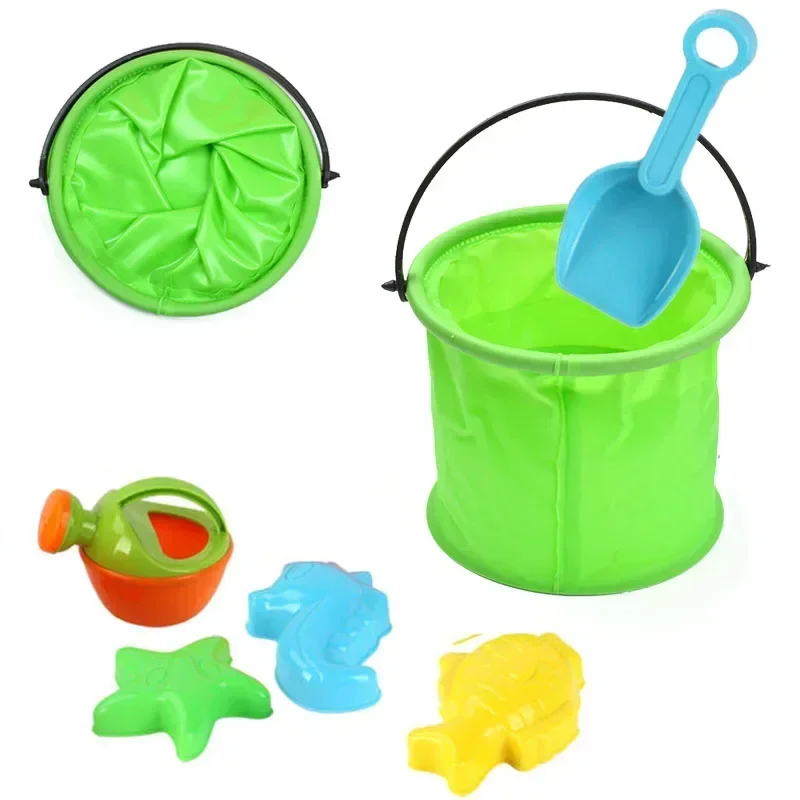 Folding Collapsible Beach Sand Toy Play Bucket Ideal Outdoor Gardening & Pool Toy for Kids