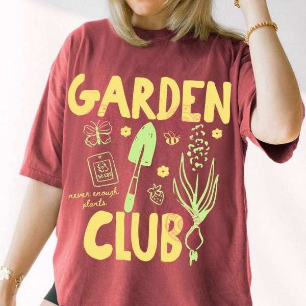 Garden Club Shirt, Gardening Shirt, Plant Lover TShirt, Gardener Gifts, Cottagecore TShirt, Spring Tee, Summer Spring Sh