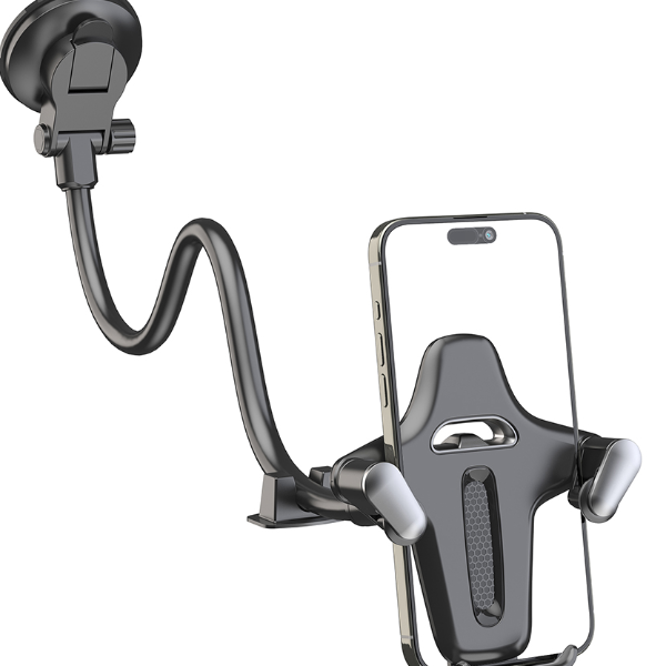 Windshield/Dashboard Car Phone Holder Mount, Long Arm Gooseneck Suction Cup Mount for Car Truck