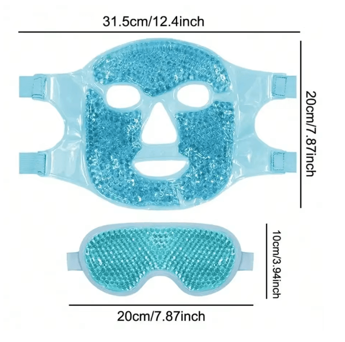 CoolEase Gel Cooling Face and Eye Mask Hot Cold Compress Pack