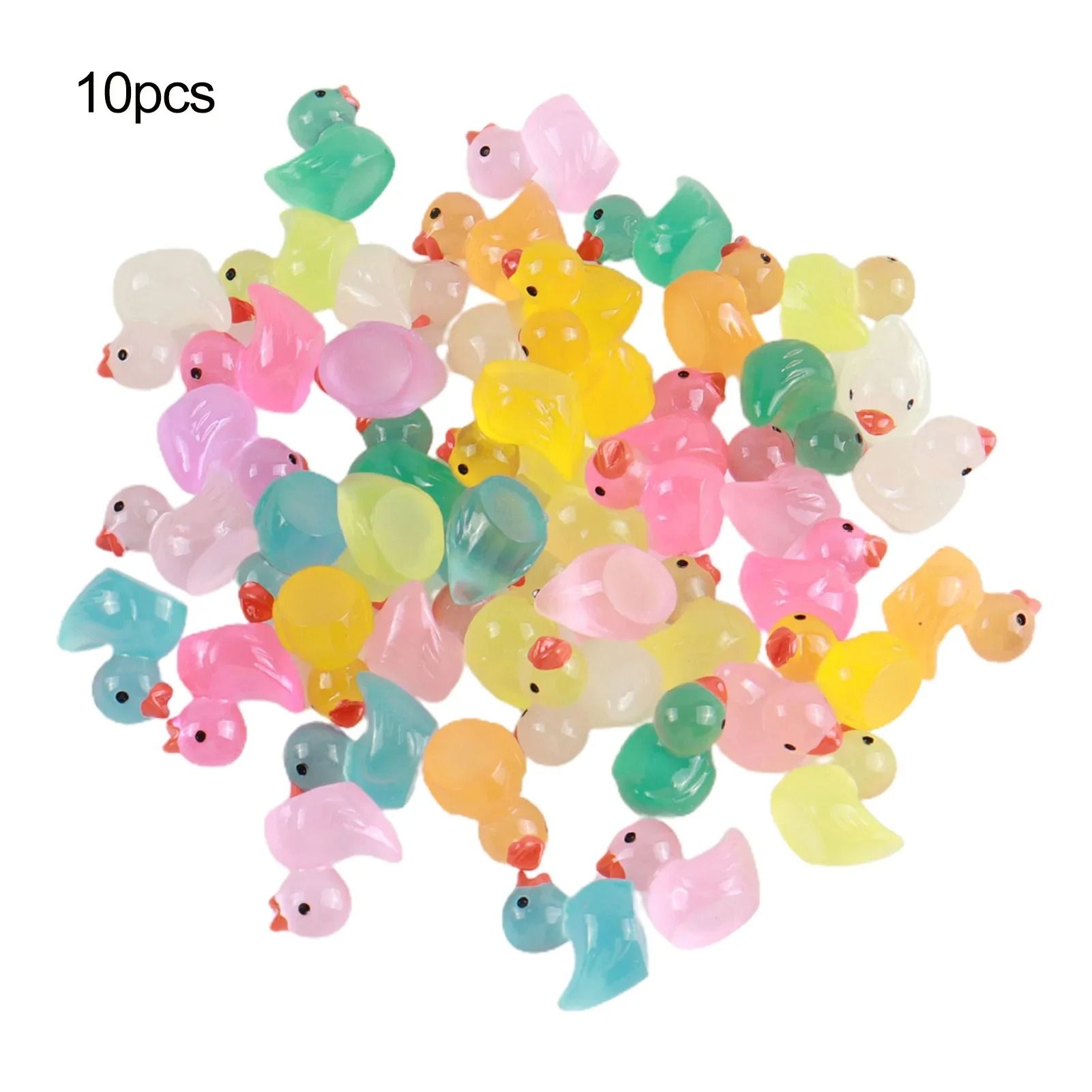 Mini Luminous Duck Figurines Resin Fairy Garden Decor Set