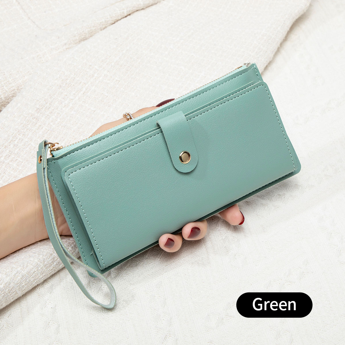 Women's Wallet, Ultra Thin Mini PU Leather Coin Purse, Multifunctional Long Card Bag, Handheld Credit Card Holder