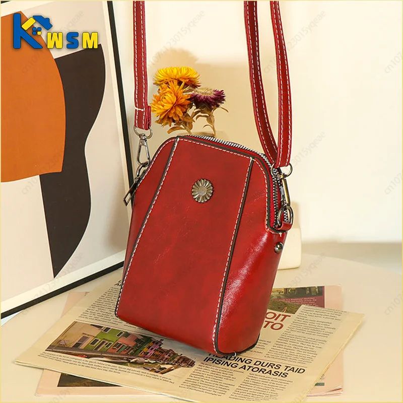 SlimElegance Vertical Phone Crossbody Bag | Women's Minimalist Leather-Style Shoulder Mini Purse