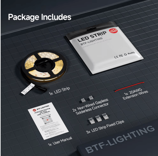 LineLux FCOB High Density LED Strip Light RA90 12V to 24V Dimmable