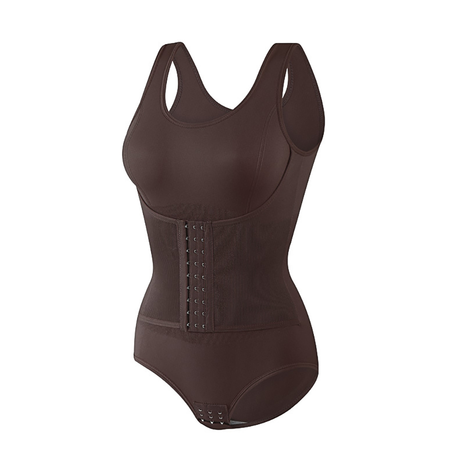 Slimming Bodysuit Shapewear with Zipper Belt Womens Tummy Control Waist Trainer