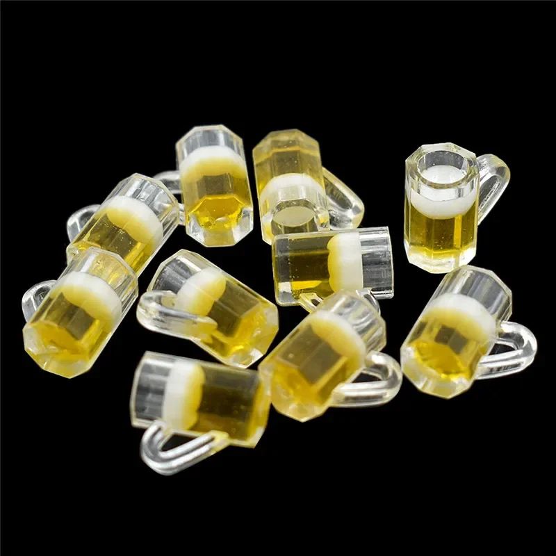 Mini Resin Beer Glass Set – 10pcs Dollhouse Miniature Cups for Table Decor