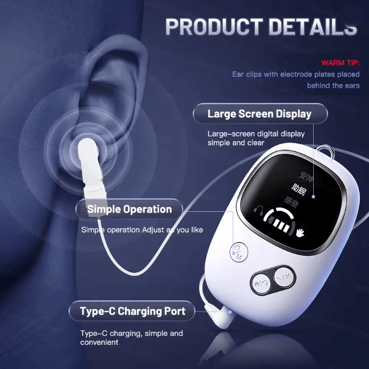 SleepEase CES EarClip Microcurrent Sleep Aid Device
