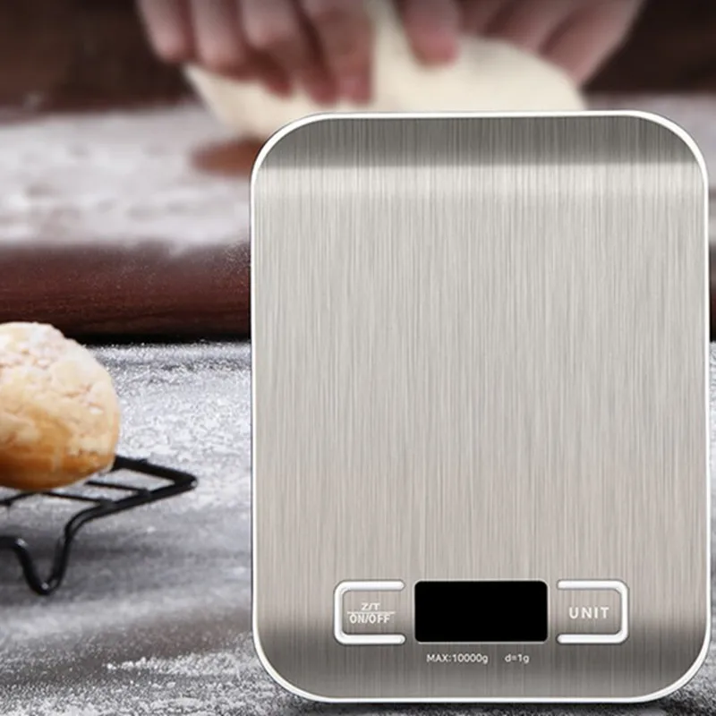 Digital Kitchen Scale LCD Display Stainless Steel, Electronic Scales for Home, Jewelry, Food, Snacks, Weighing, Baking