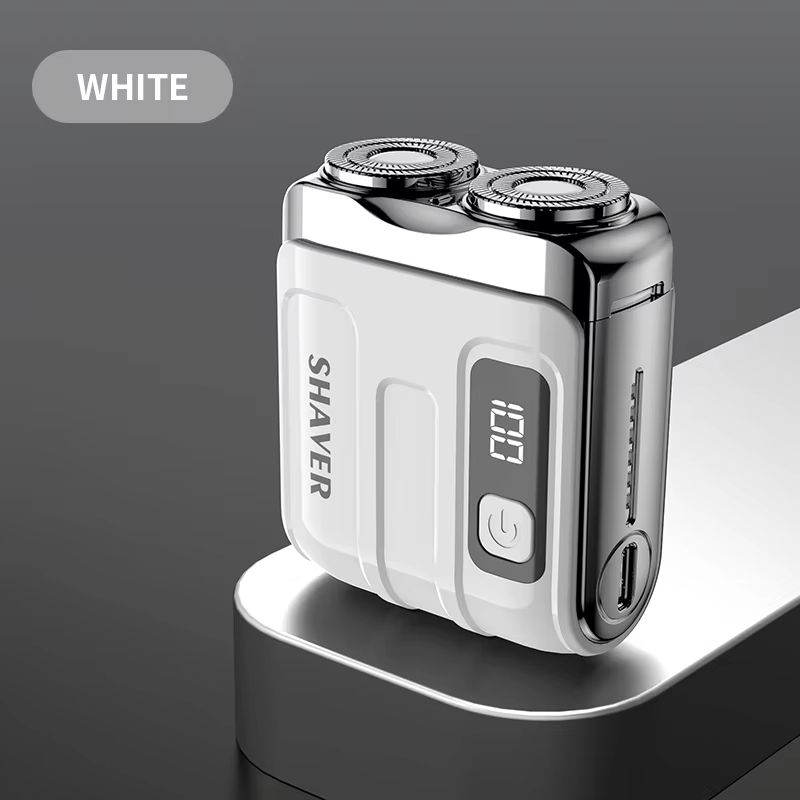 Mini Electric Smart Shaver with Digital Display – Dual Blade Rechargeable Beard Trimmer