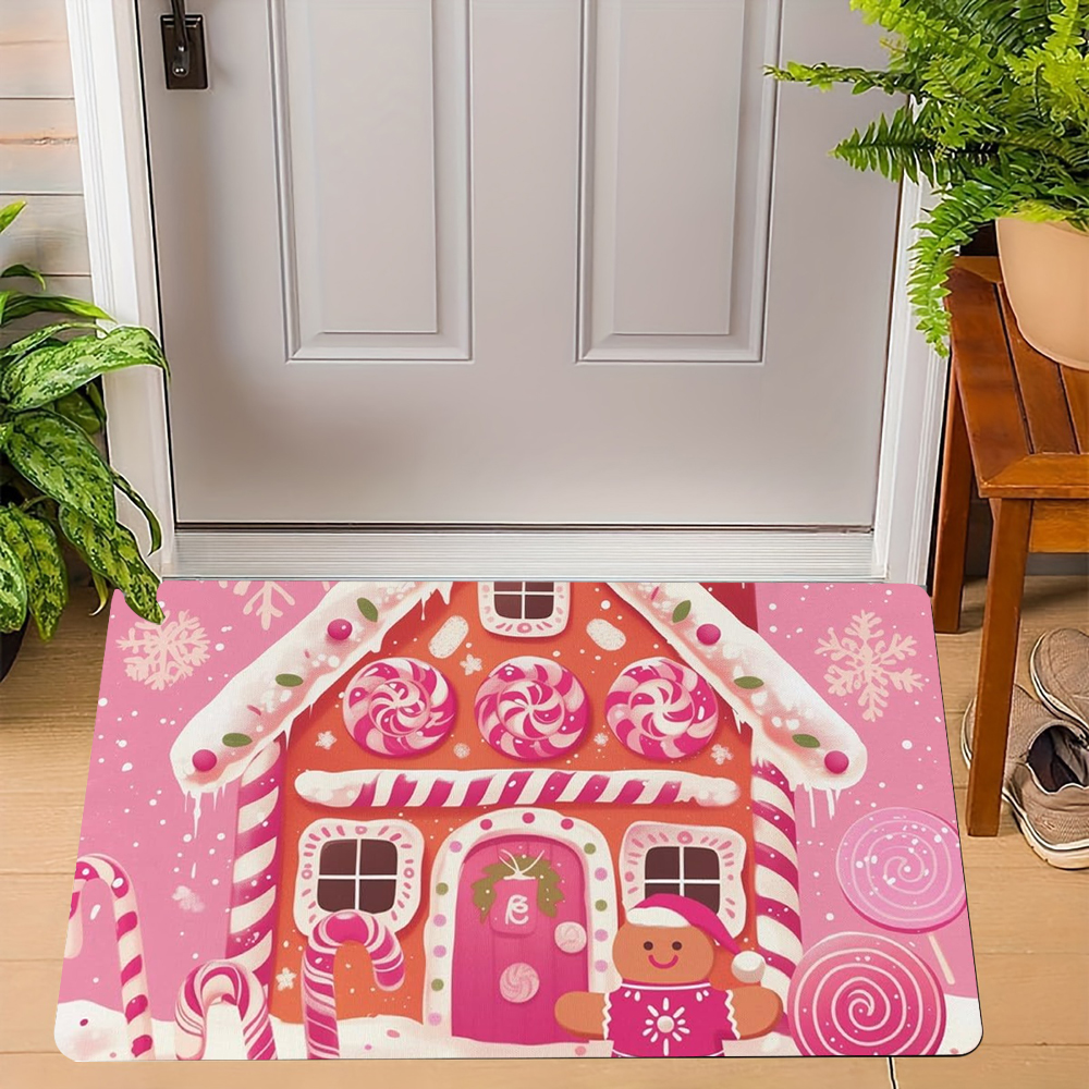 Christmas Welcome Entrance Doormat Home Decor Carpet Indoor Outdoor Floor Mat Living Room Bedroom Bath Kitchen Rugs