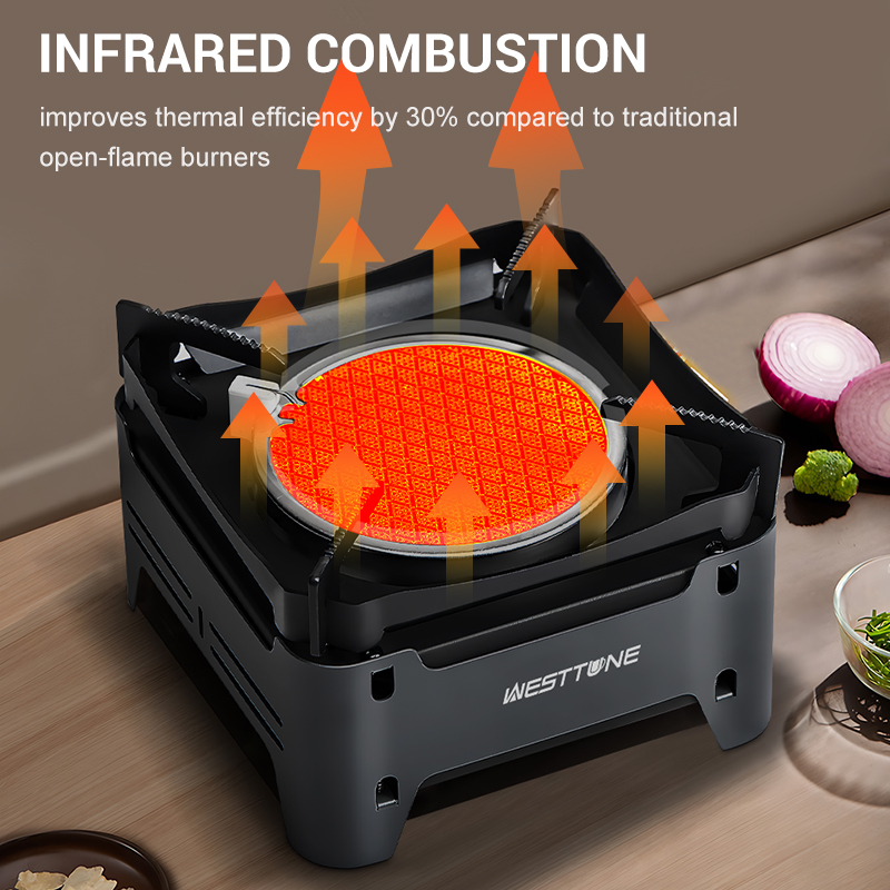 Portable Outdoor Gas Stove with Electronic Ignition for Camping, BBQ, and Picnics