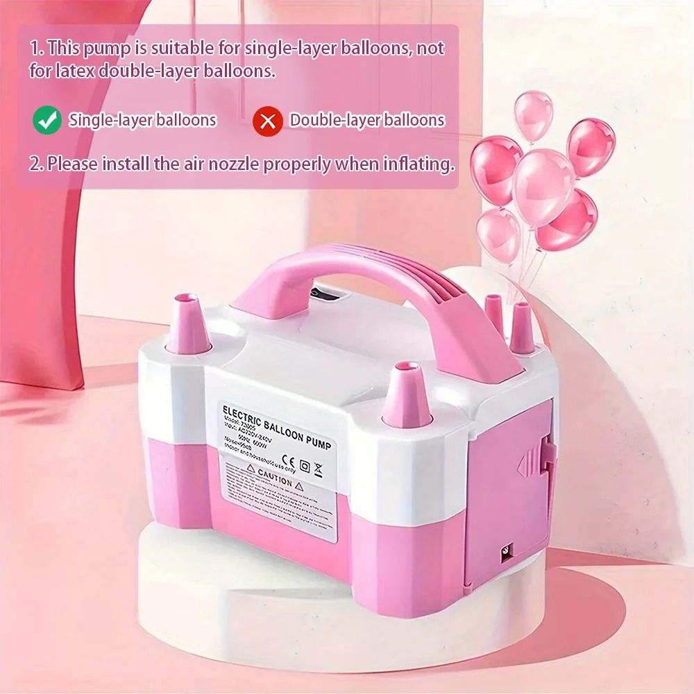 Electric Balloon Inflator Pump Dual Nozzle Fast Inflation for Party Decoration