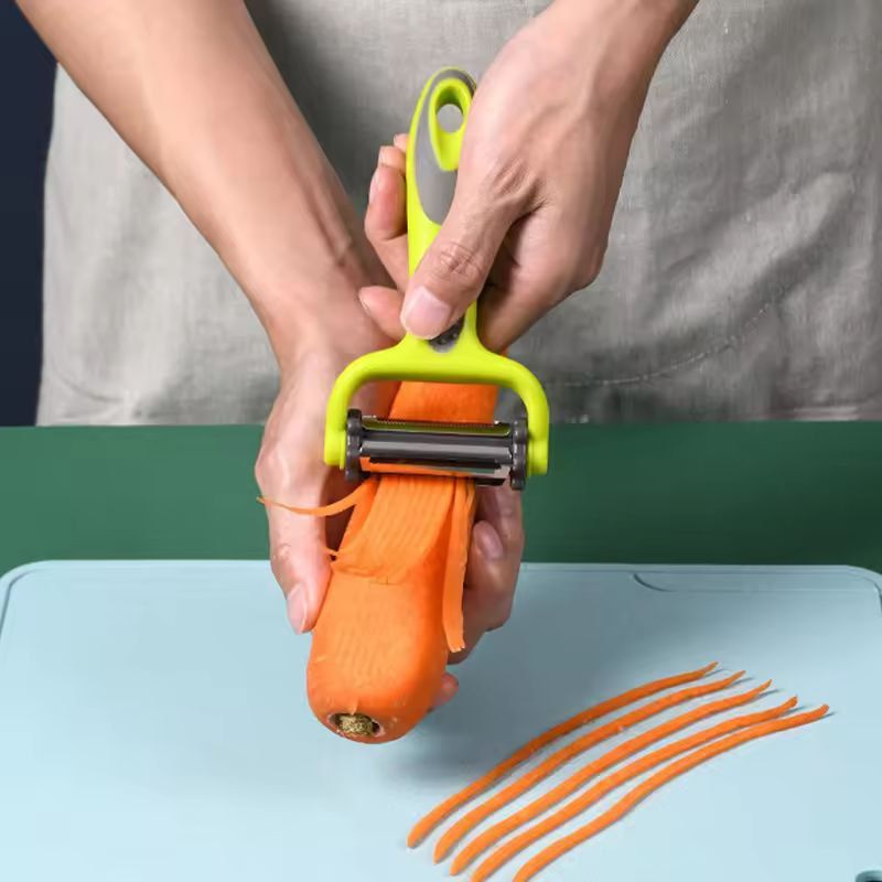 3-in-1 Pro Vegetable Slicer & Julienne Peeler, All-Purpose Carrot, Potato & Salad Grater