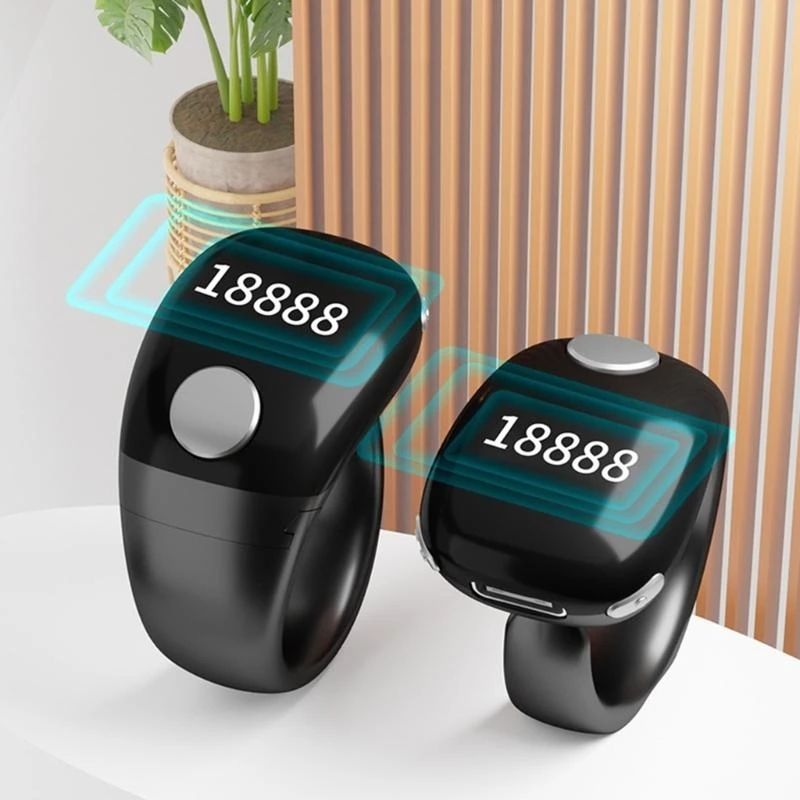 Digital Stitch Counter Ring for Knitting and Crochet