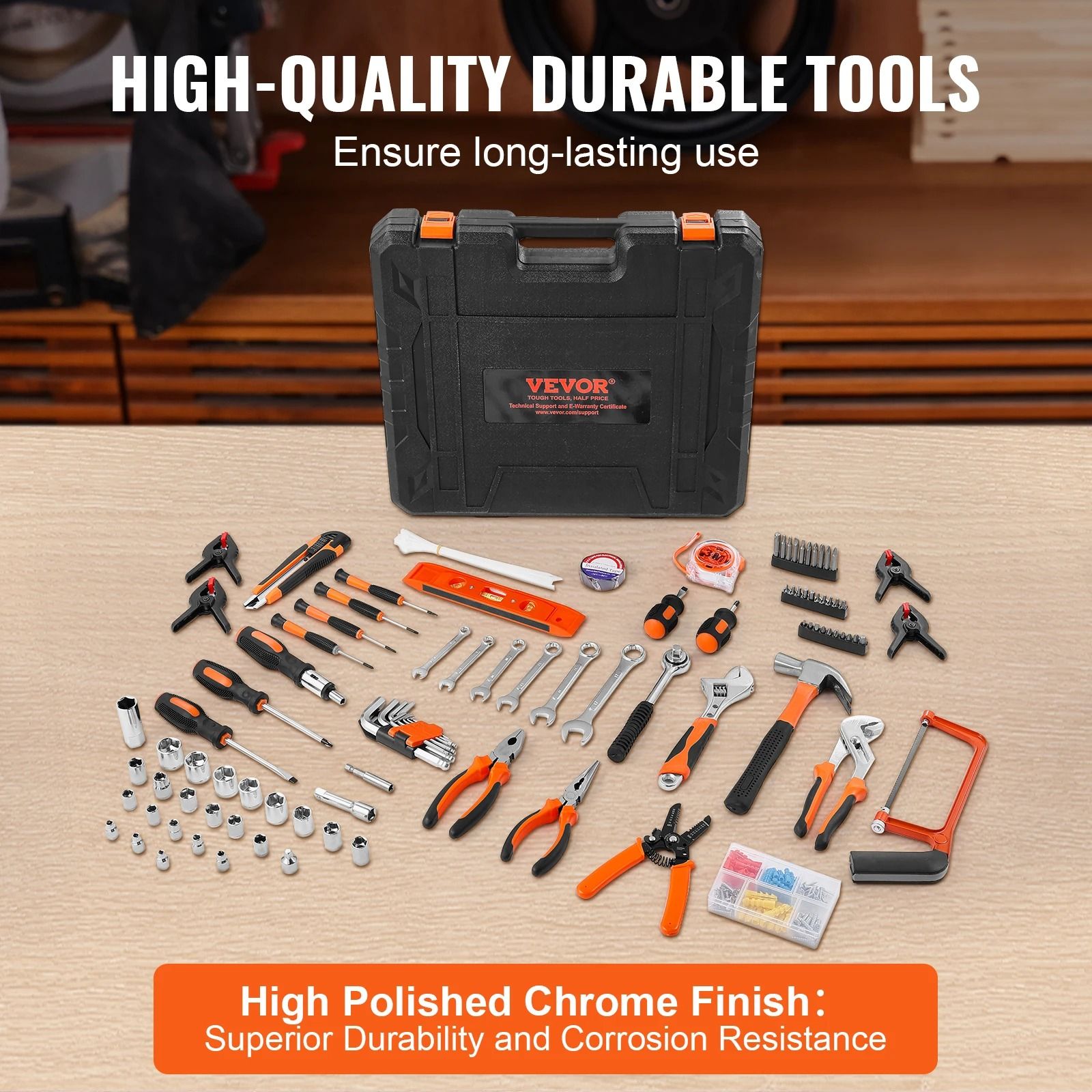General Home Repair Tool Kit – Portable Multi-Purpose Hardware Set