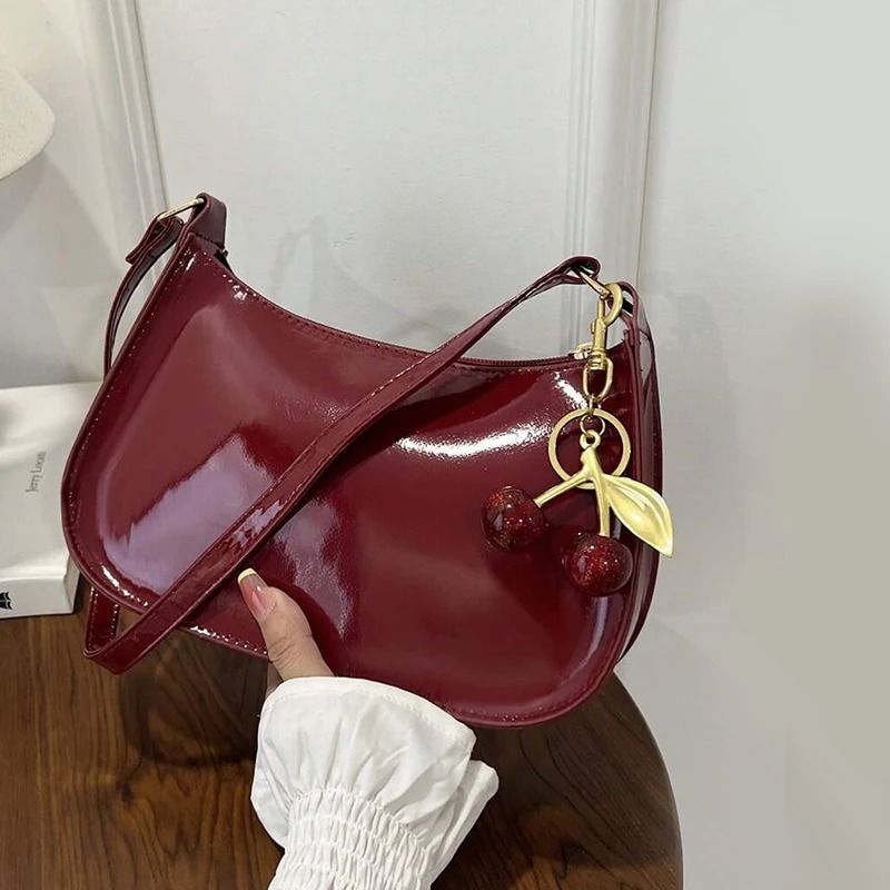 Women Retro PU Leather Shoulder Underarm Bag Casual Handbag