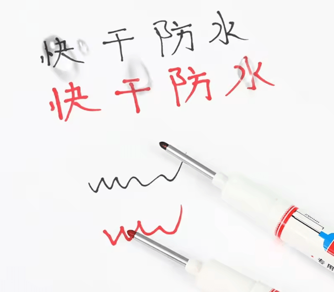 Precision Deep Hole Marker Pen Set Long Nib Waterproof Marking Tool