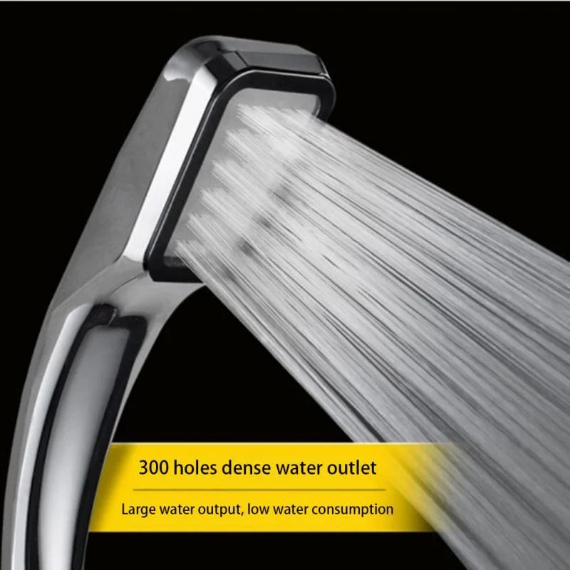 300-Hole High Pressure Handheld Shower Head with Hose