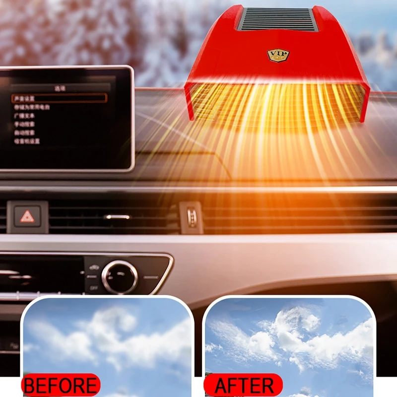 Portable Car Heater Defroster with 360° Rotation Warm Air Fan