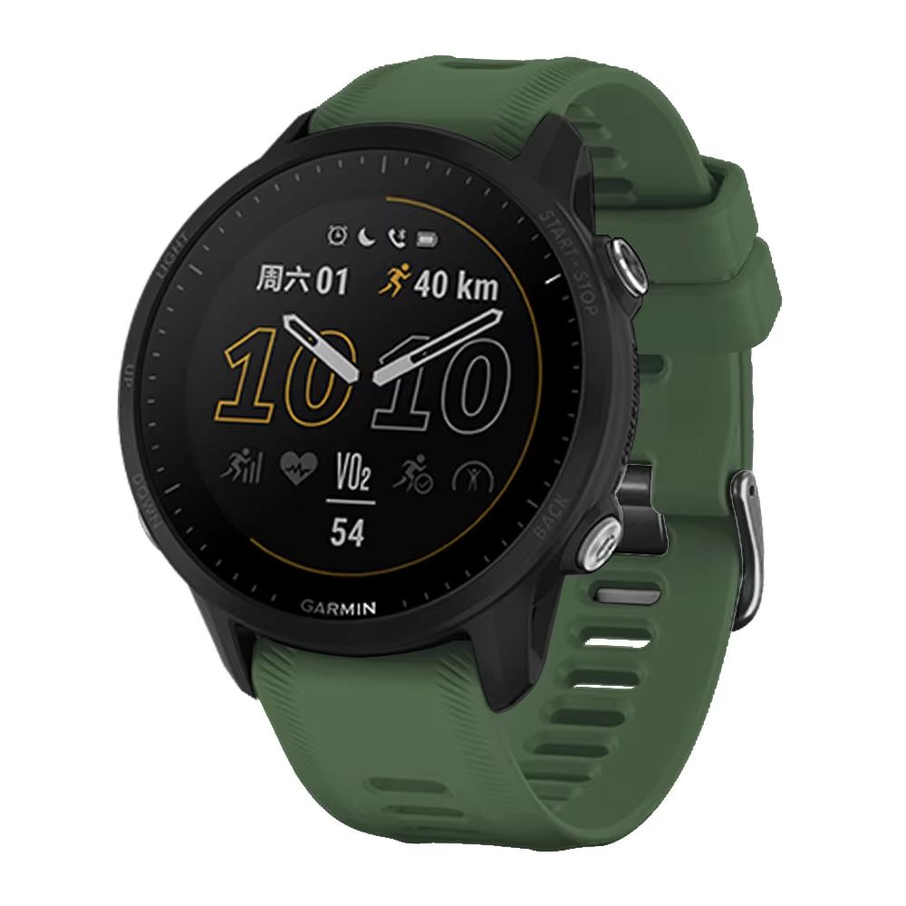 Sports Silicone Replacement Strap for Garmin Forerunner 965/955/945/935/745 – 22mm Soft, Durable, and Adjustable Watch B