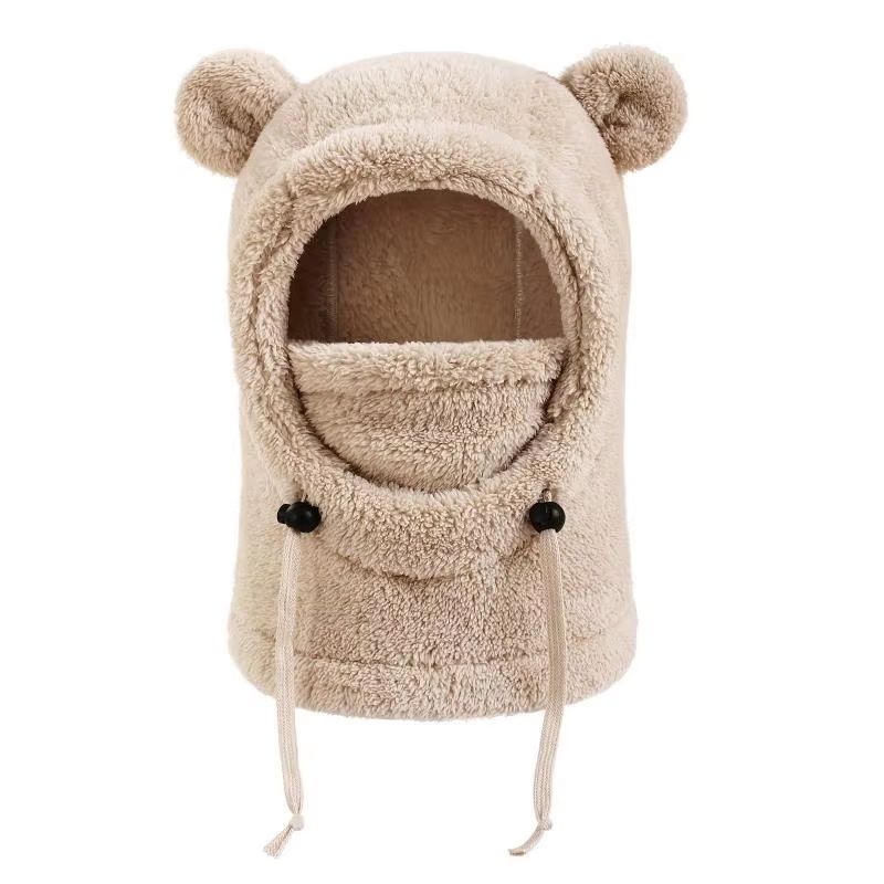 Kids Plush Balaclava Hat with Neck Cover and Full Face Wind Protection