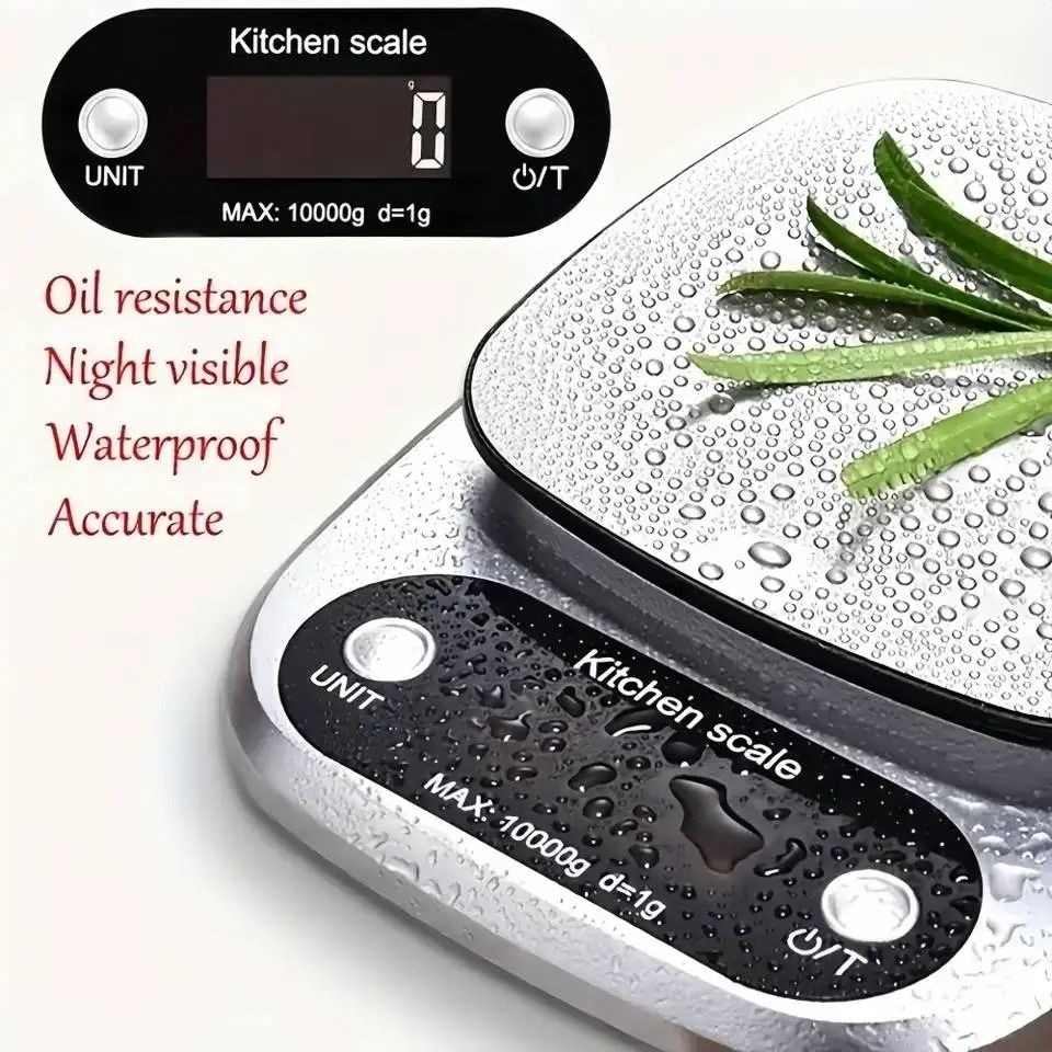 Professional 10kg Digital Kitchen Scale with Stainless Steel Platform and Precision Tare Function