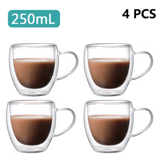 Transparent Heat-Resistant Glass Tumbler Creative Coffee Whiskey and Cocktail Mug