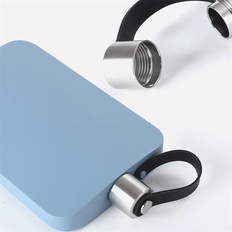 500ML Stainless Steel Flat Square Hip Flask