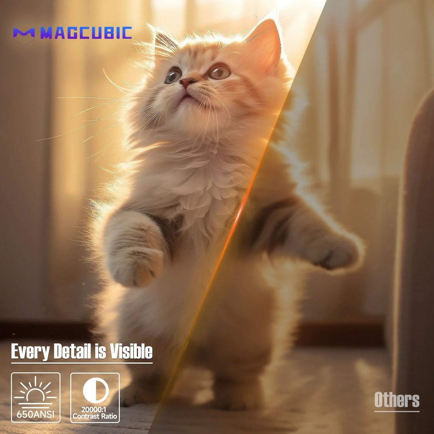 Magcubic Native 1080P Portable Outdoor Projector with Android 14
