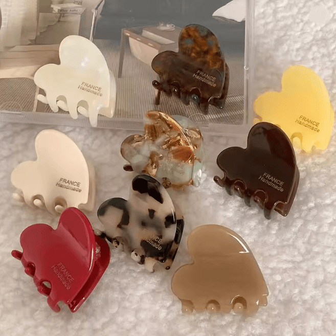 Small Heart Acetate Hair Claw Clip