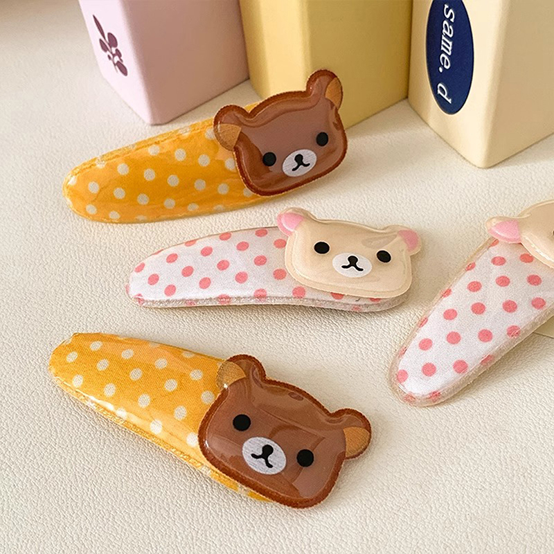 Kawaii Rilakkuma Cartoon Hair Clip - Cute Wave Point BB Hairpin for Girls, Perfect Birthday Gift