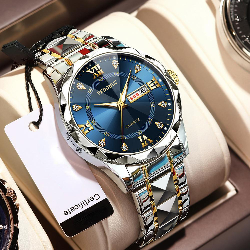 Waterproof Men's Luxury Watch, Business Quartz Watch with Date Calendar Fashion Business