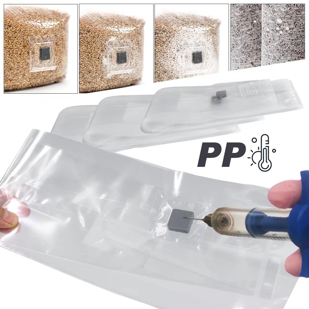 10-Piece Sterilized PP Grain Bag with Self-Healing Injection Port & 0.2 m Filter Patch