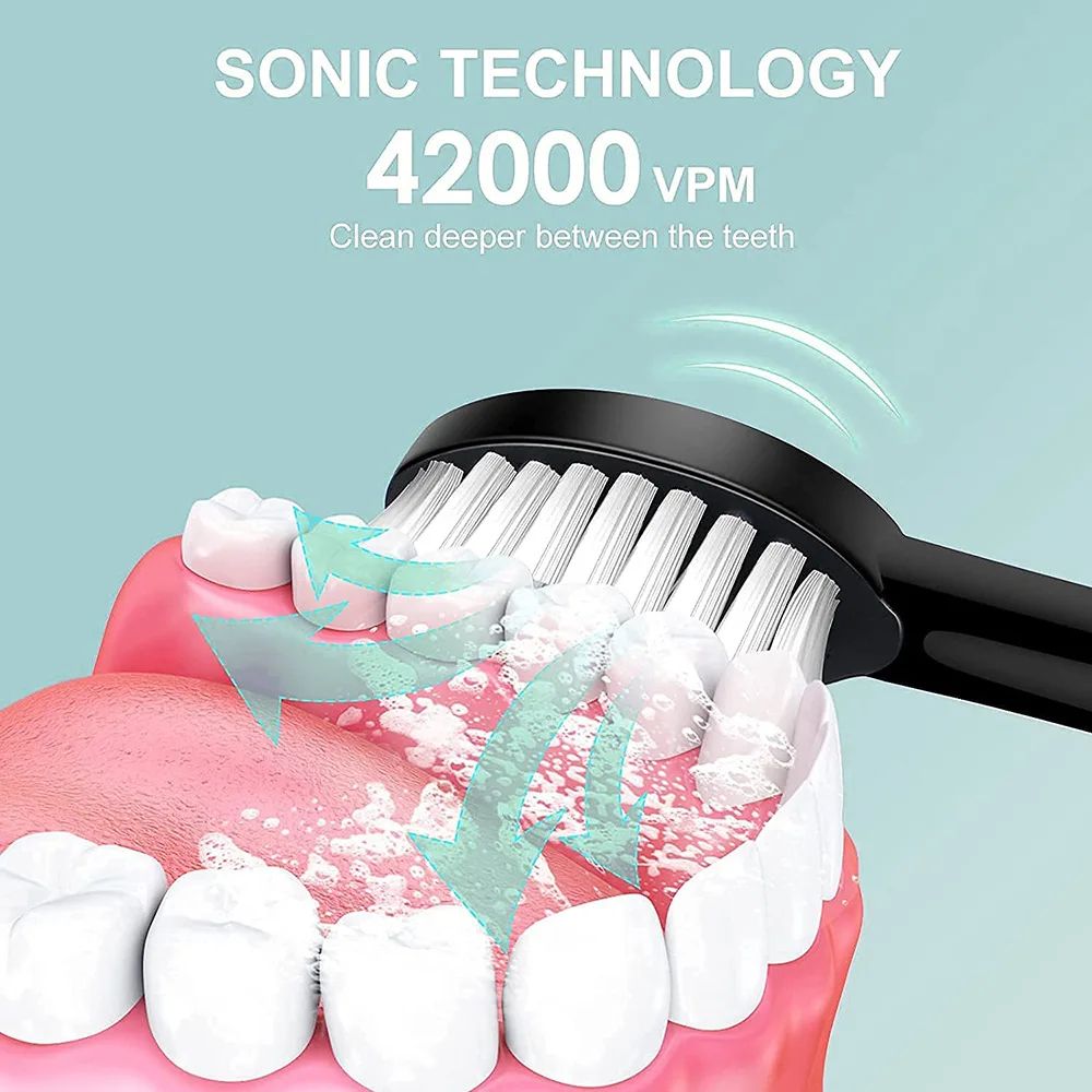 Sonic Electric Toothbrush with 6 Modes USB Rechargeable